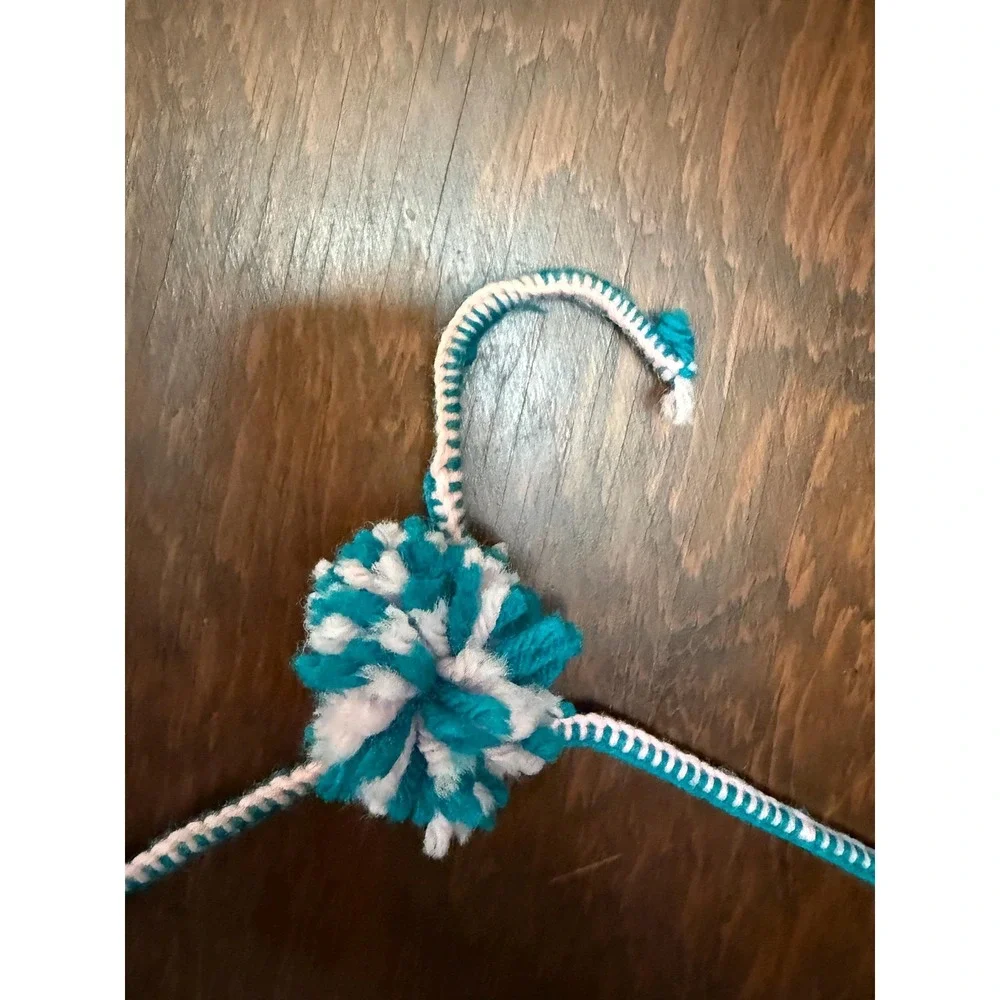 Vintage Crochet Hangers Set of 4 with Embellishments